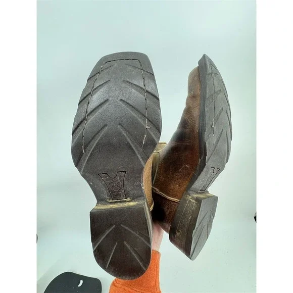 Ariat Men's Rambler Western Cowboy‎ Boots Brown Size 10D Square Toe - Picture 12 of 14